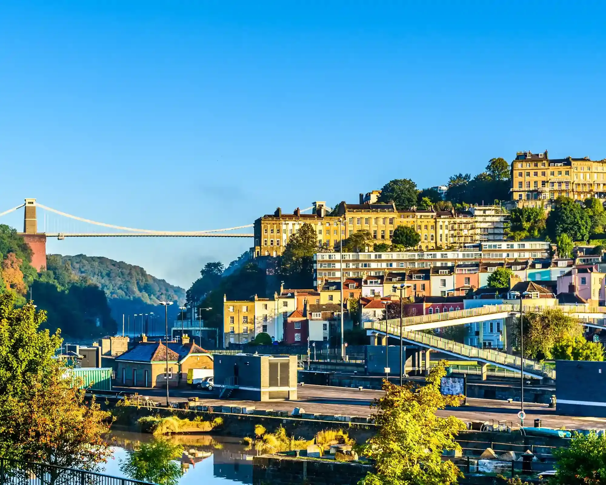Bristol harbourside and Clifton Suspension Bridge, home to our conveyancing solicitors