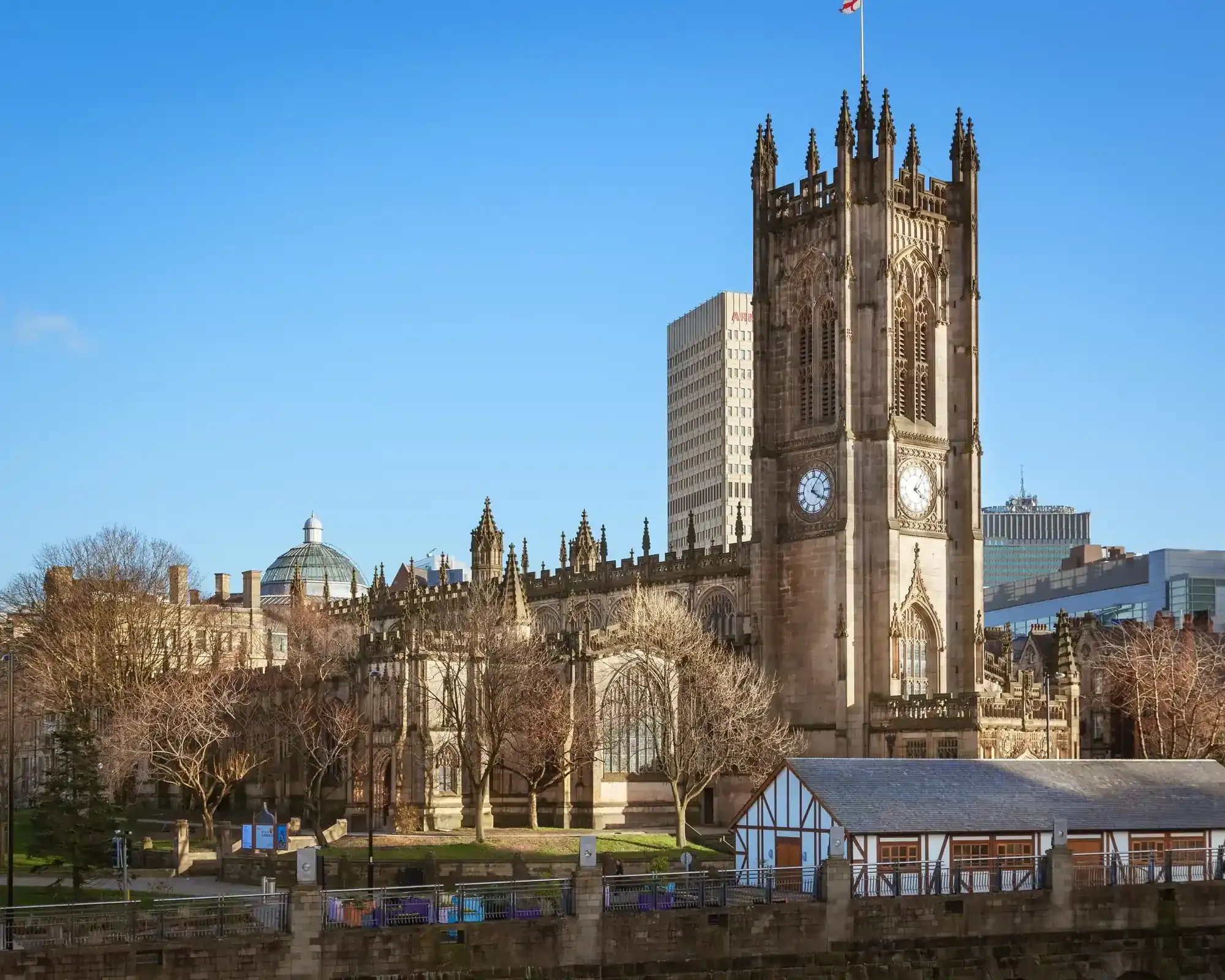 Manchester Cathedral tower in the city centre, home to our conveyancing solicitors